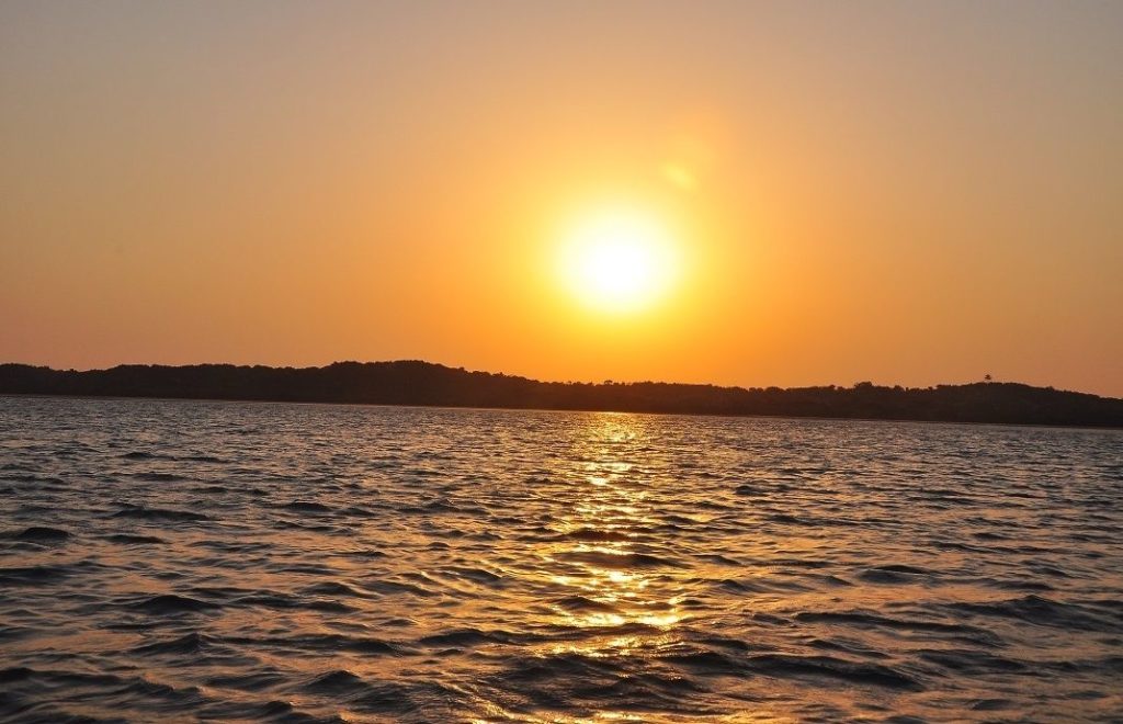 Solnedgang i Mosambik
