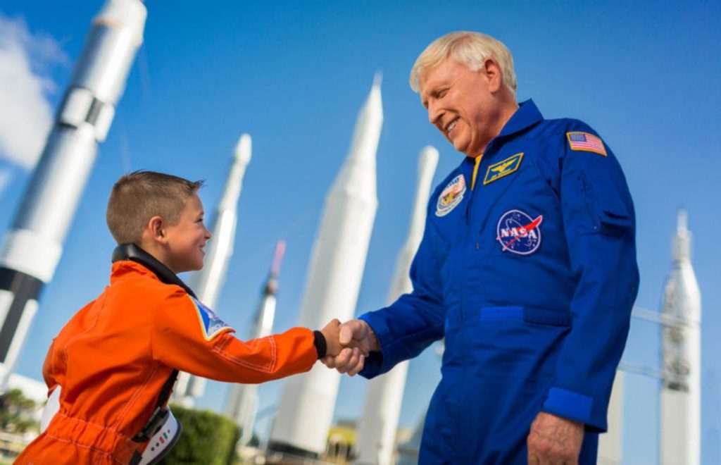 På Kennedy Space Center kan du møte en ekte astronaut