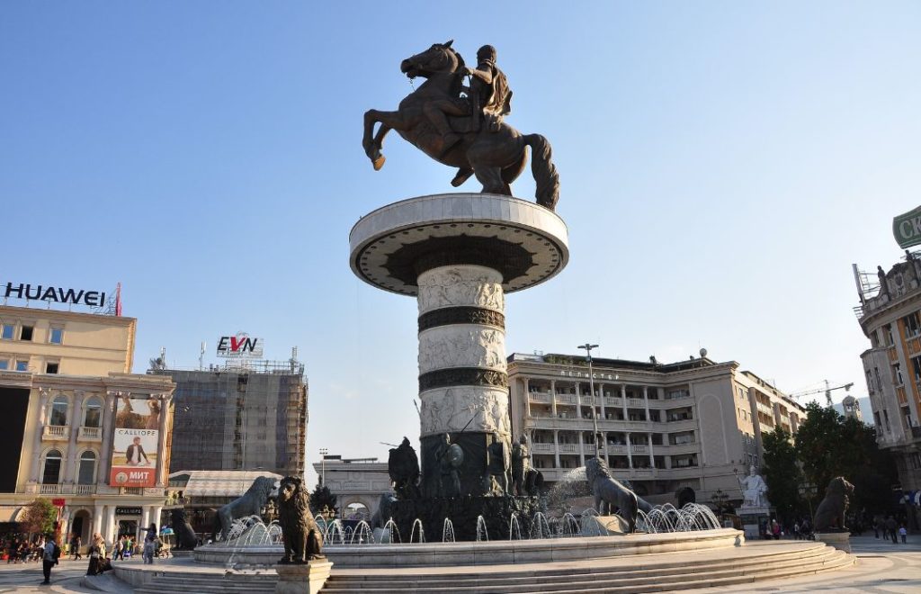 Macedonia Square, hjertet i Skopje
