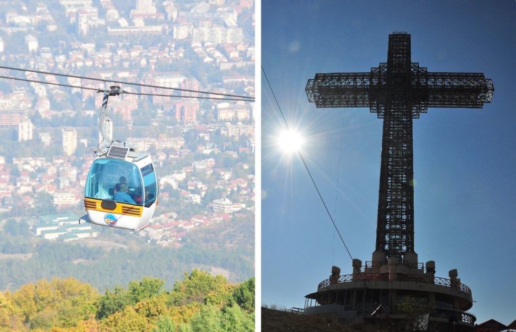 Ta kabelbanen opp til Millenium Cross i Skopje