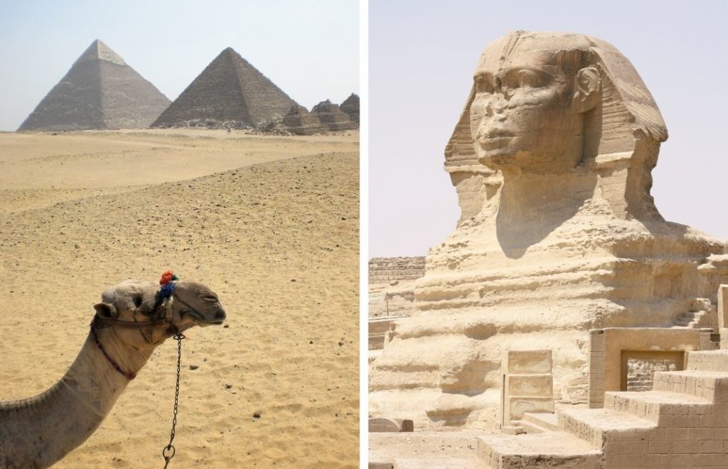 Pyramider, kamel og Sfinksen er ensbetydende med Kairo