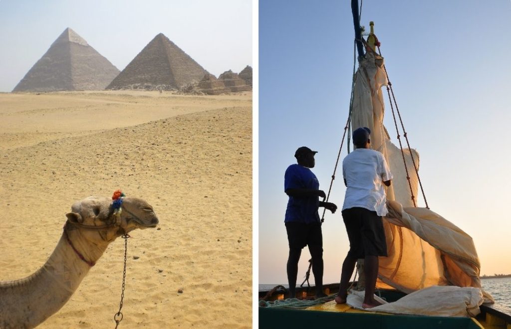 Pyramider og seiltur med dhow