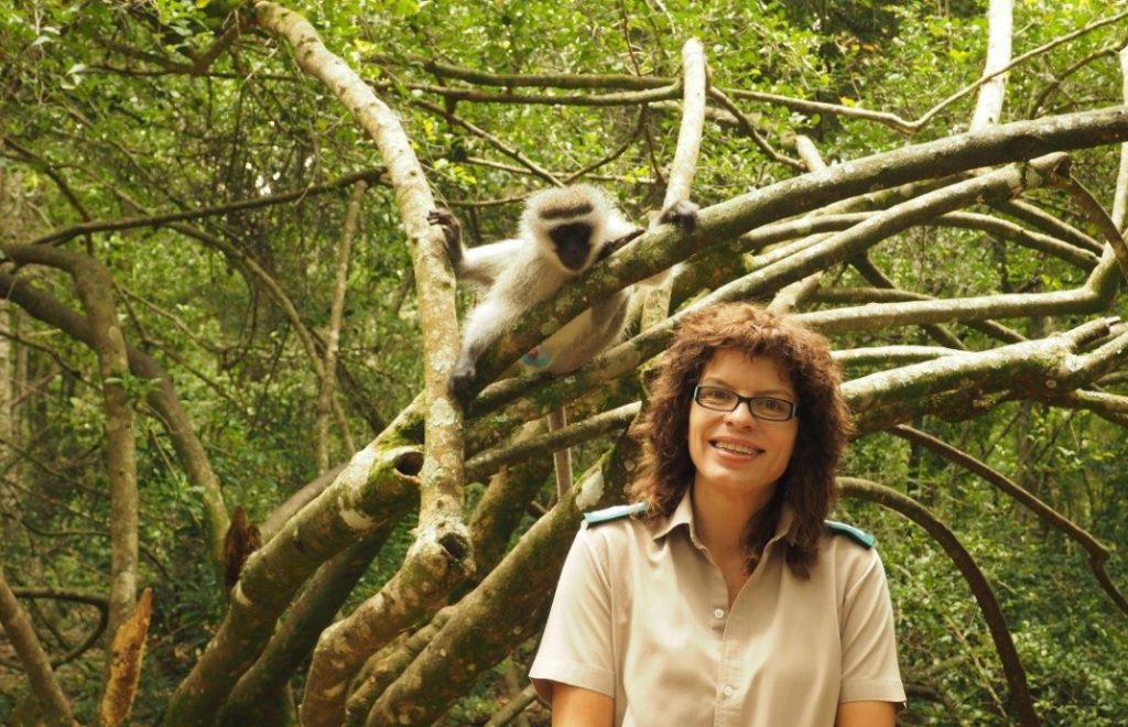 Lara Mostert i Monkeyland.