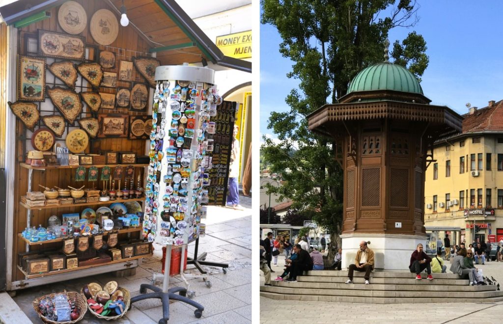 Baščaršija er hjertet i Sarajevo.