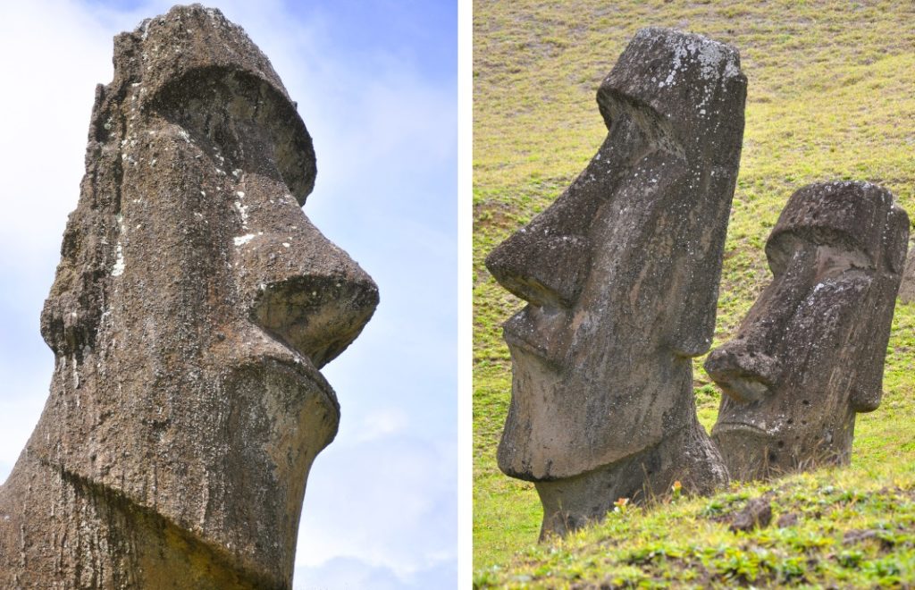 Flere at statuene på Påskeøya har lange øreflipper. 