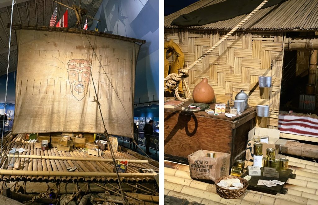 Utstilling av Kon Tiki-flåten i Oslo, Norge