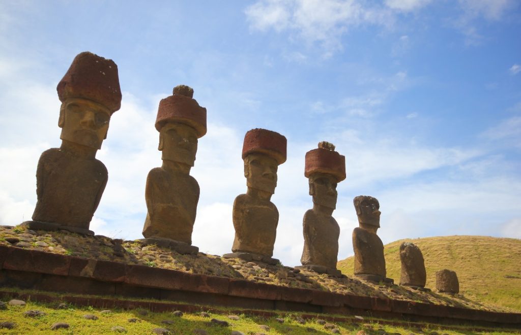 Moai-statuer på Påskeøya. 