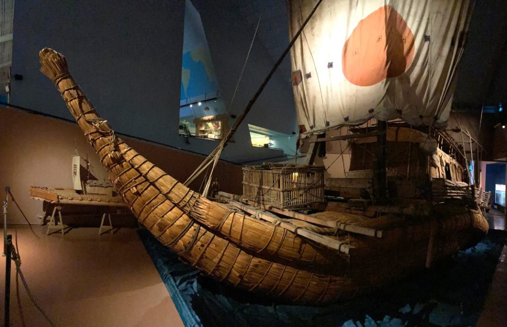 Sivbåten Ra er ustilt på Kon Tiki Museet i Oslo. 