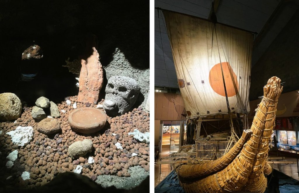Utstillinger på Kon Tiki Museet i Oslo, Norge. 