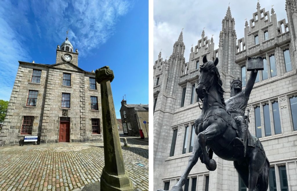 Old Aberdeen fascinerer med sine gamle bygninger. Marischal College er en av verdens største granittbygninger. 
