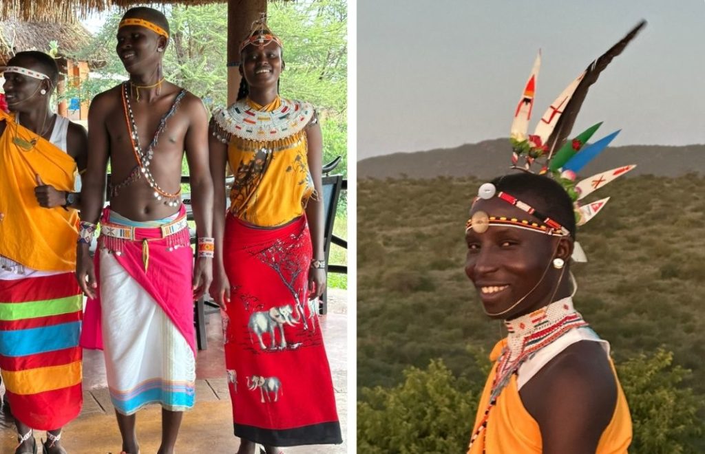 Samburu folket i Samburu nasjonalpark i Kenya
