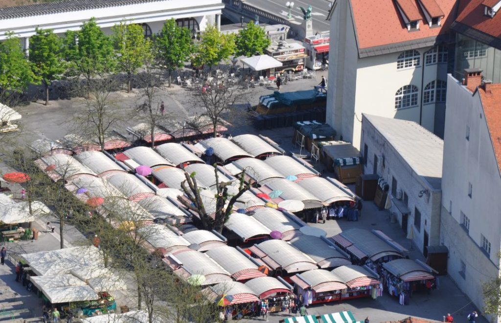 Markedet Glavna Tržnica i Ljubljana, Slovenia