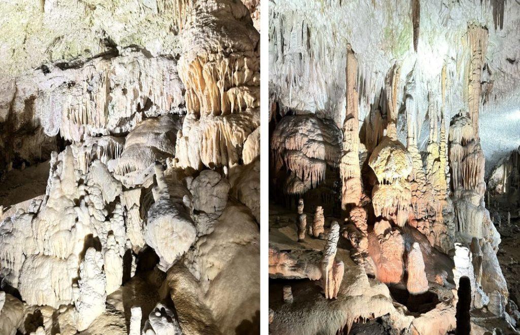 Noen av galleriene i Postonja Cave