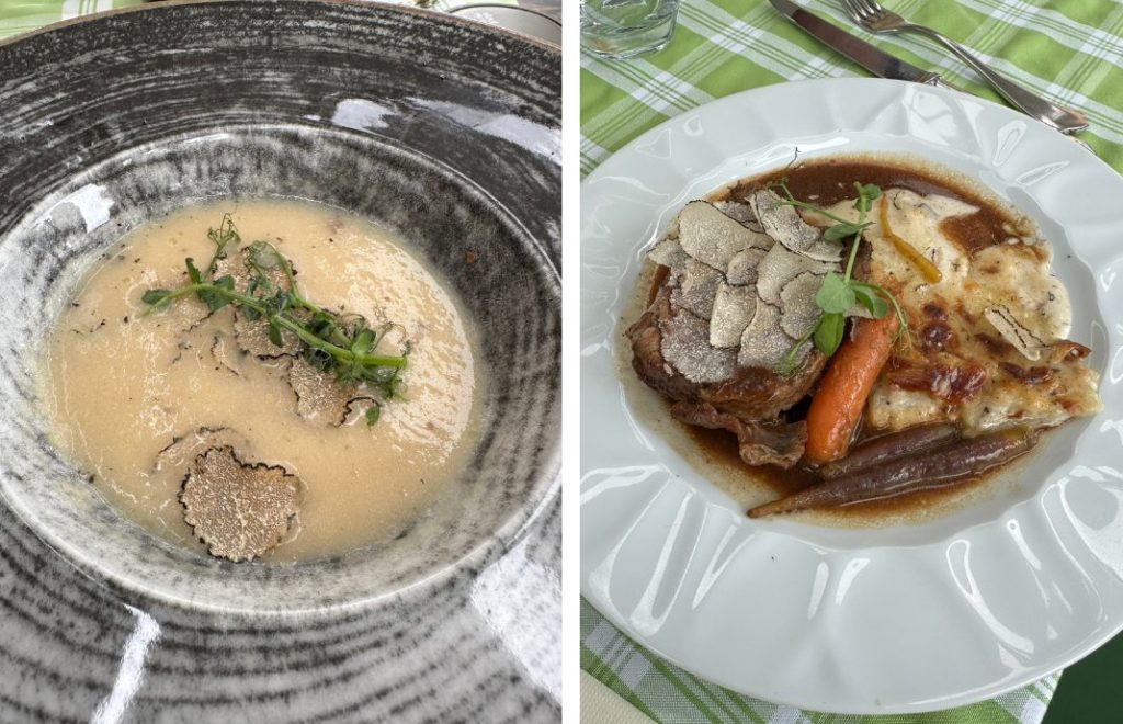 Restauranten Gold Istra Tartufi serverer slovenske retter med trøffel. 