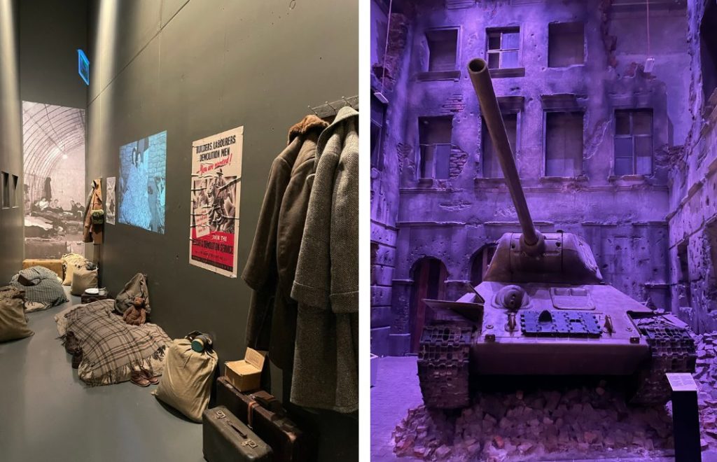 Interaktive utstillinger i Museum of the Second World War i Gdansk. 