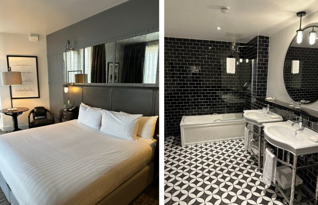 Rommene på Titanic Hotel Belfast  innbydende og lekre