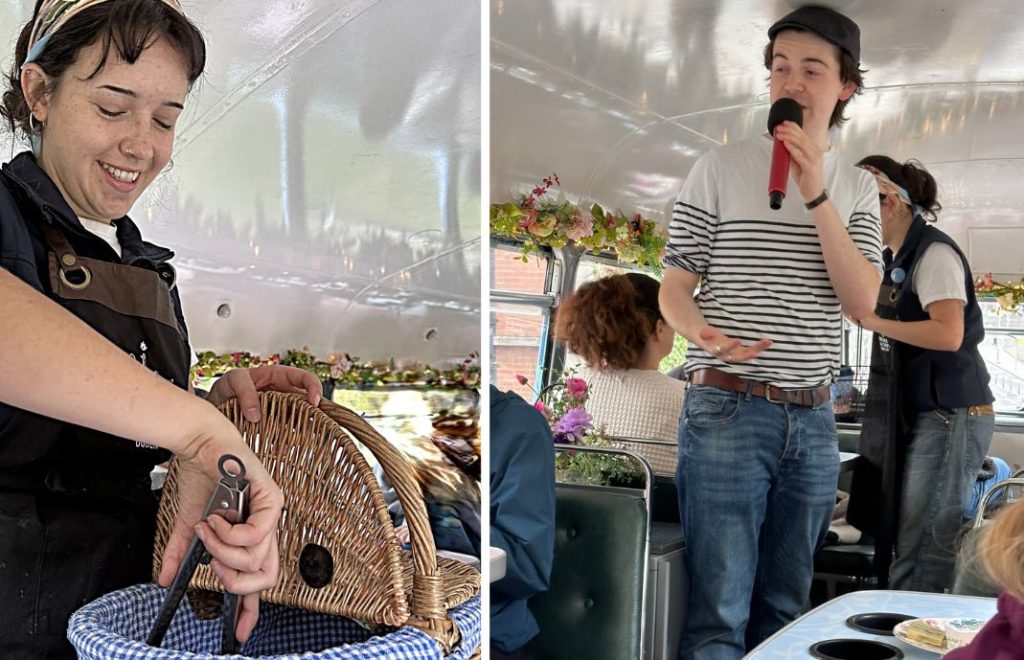 Guidene på Vintage Tea Trips står for servering og god underholdning