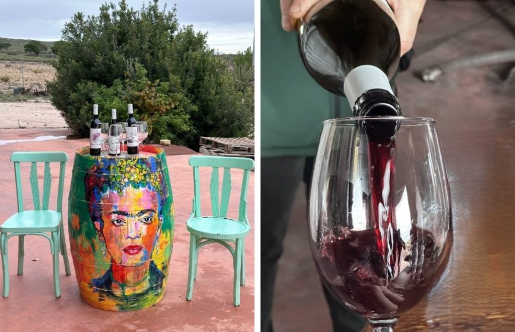 Bodegas Evine tilbyr omvisning etterfulgt av vinsmaking